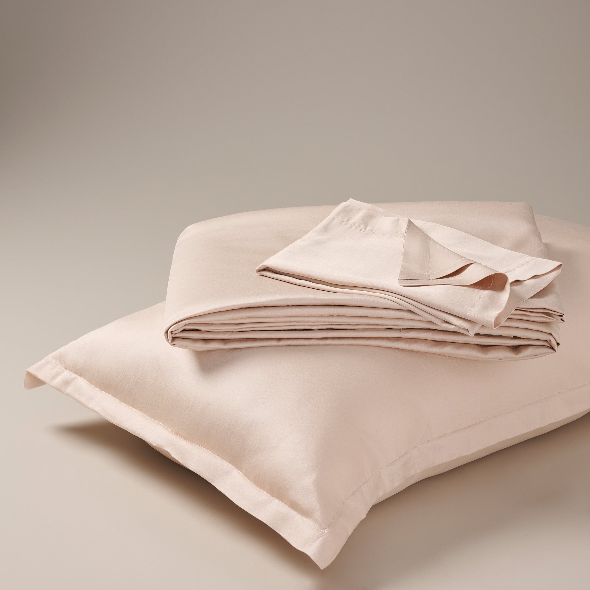 Bedsheet | Bamboo Sateen Soft Breathable | Blush With 2 Pillow Shams