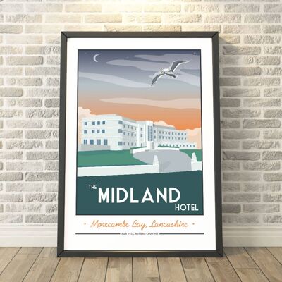 Midland Hotel, Morecambe, Lancashire Print__A4