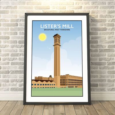 Lister's Mill, Bradford, Yorkshire Print__A4