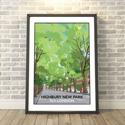 Highbury New Park, London Print__A4