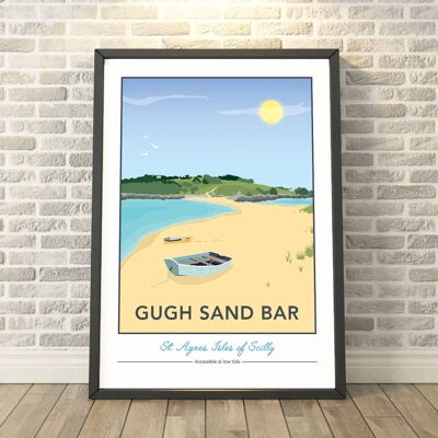 Gugh Sand Bar, St Agnes, Ilses of Scilly Print__A4