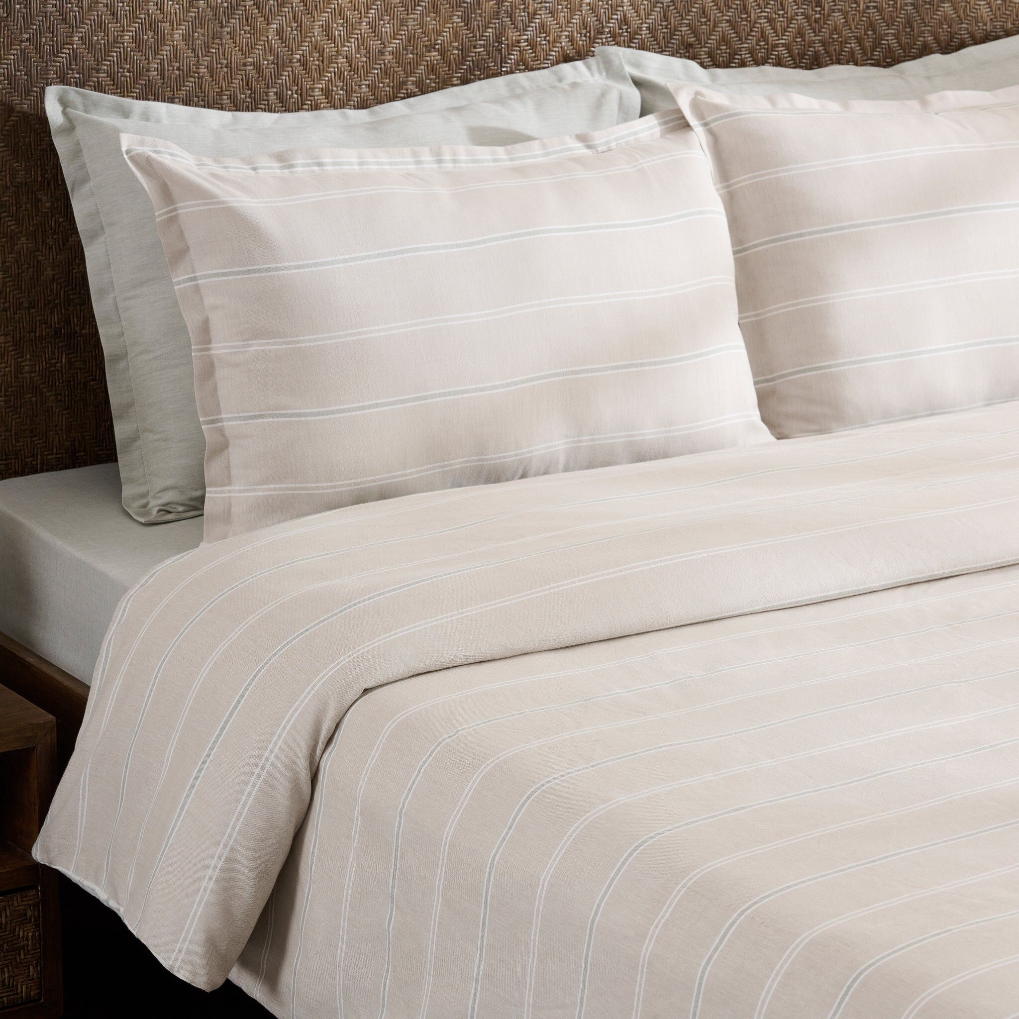 Duvet Cover | Cotton Bamboo Chambray Corner Loops | Double & Single Size | With 2 Pillow Shams