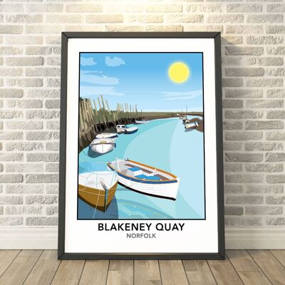 Blakeney Quay, Norfolk Print__A4