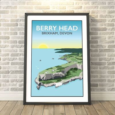 Berry Head, Brixham Devon Print__A4