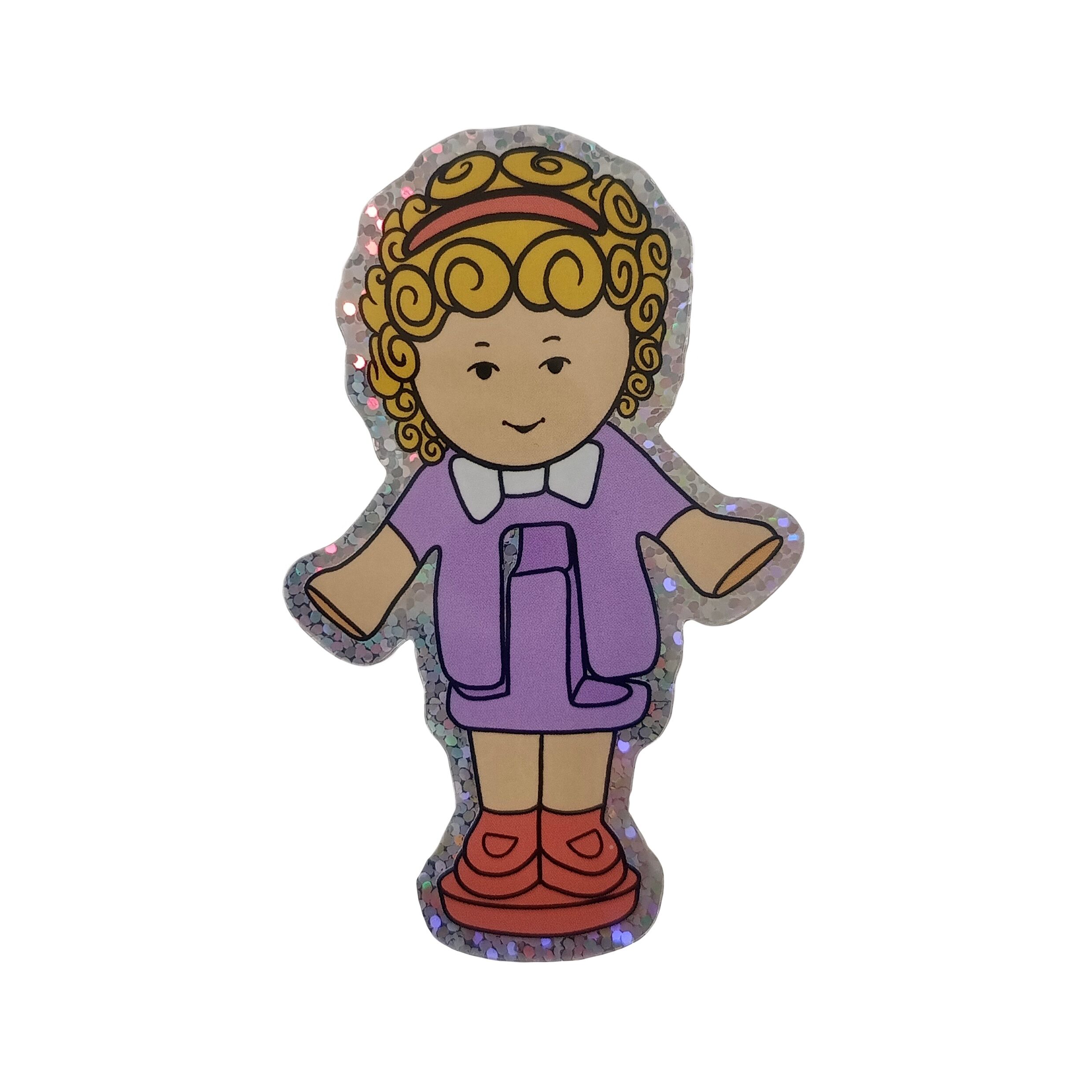 Pegatina brillante de muñeca Polly