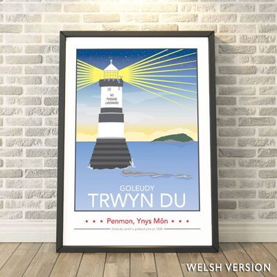 Penmon Lighthouse, Isle of Anglesey, Wales welsh Print__A2