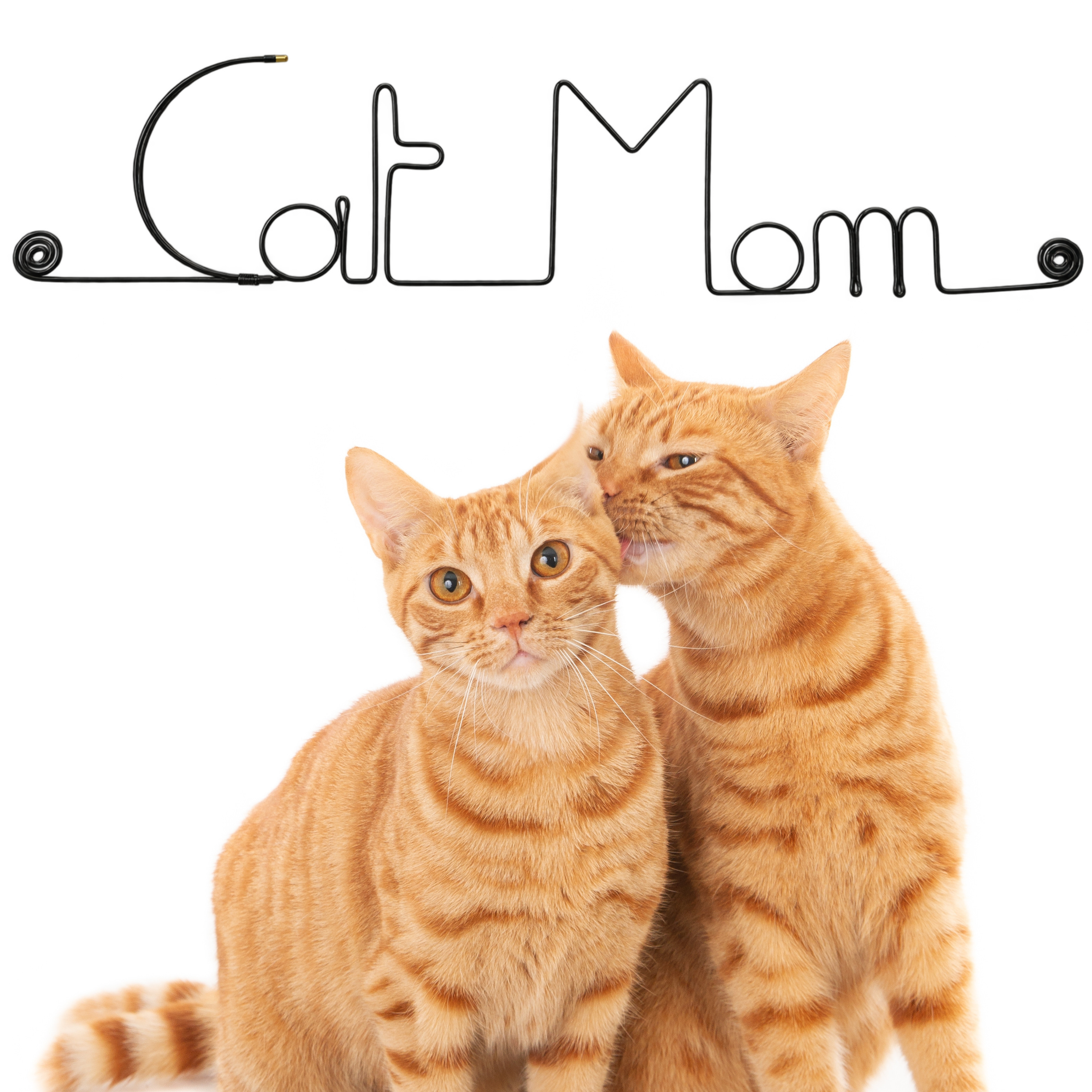 Wire "Cat Mom" ​​Wall Decoration - Pin-up Wall Art