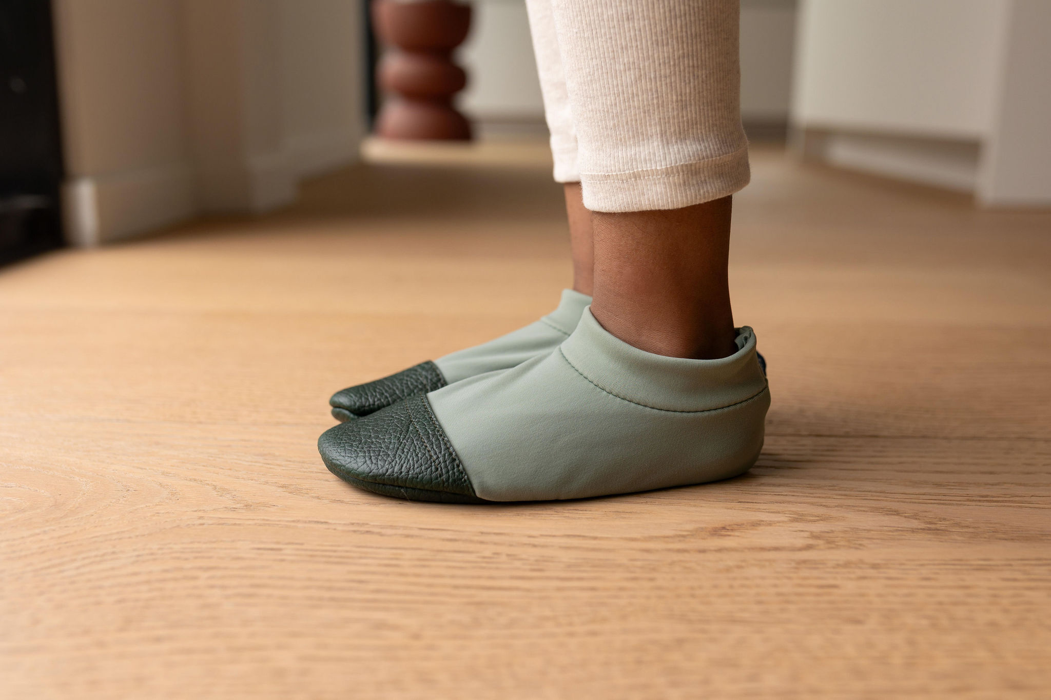 Morbide pantofole - Indoor - Les Petits Polaires Verde Mandorla