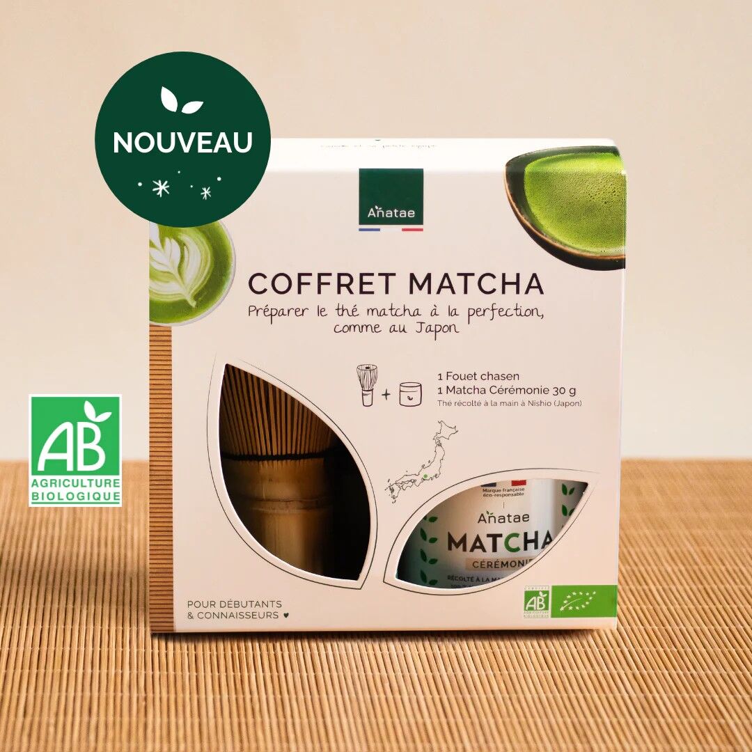COFFRET THÉ MATCHA CÉRÉMONIE 30G + FOUET CHASEN