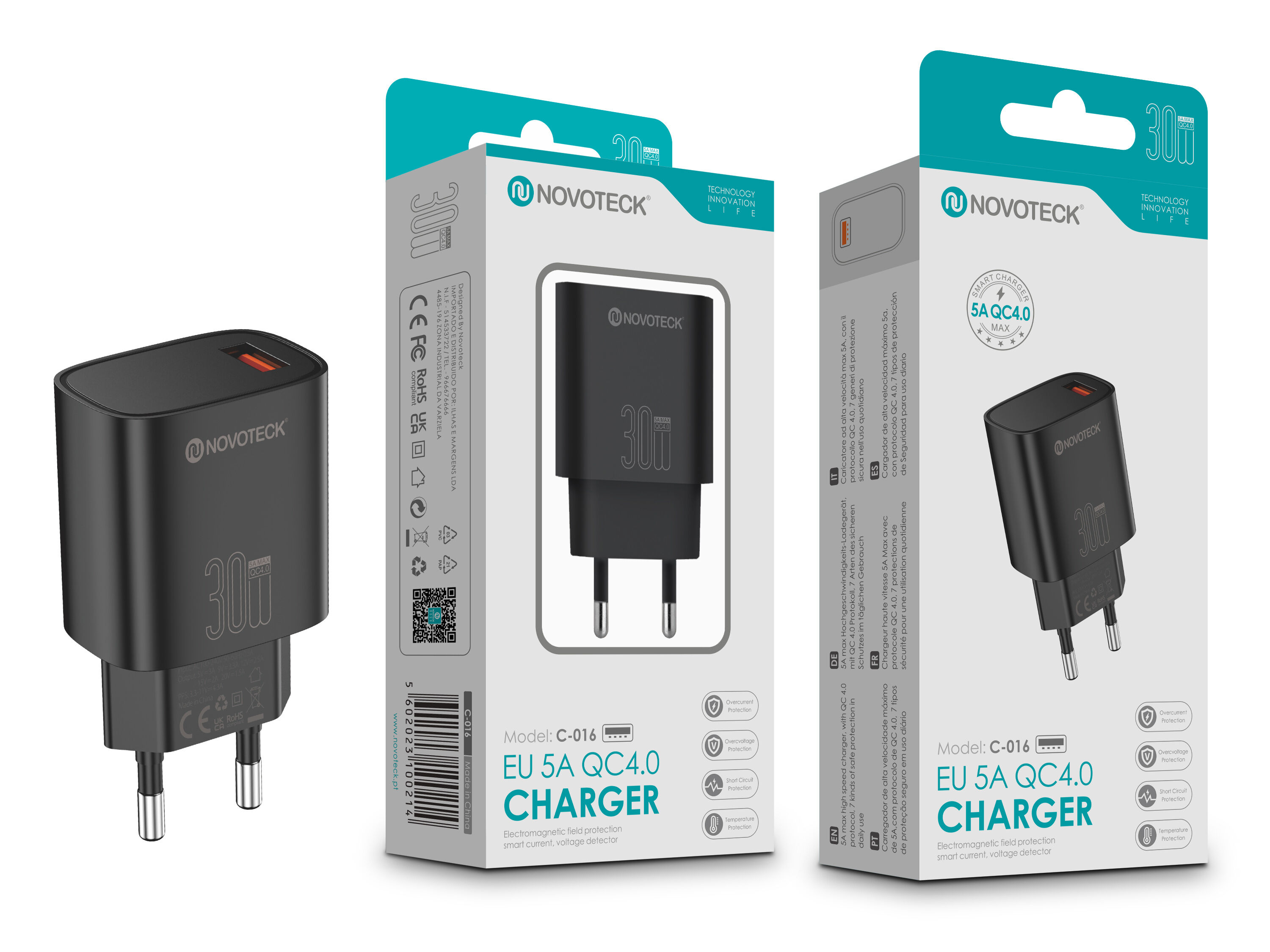 C-016 QC4.0 30W Schnellladegerät – Effizientes Laden mit 5A