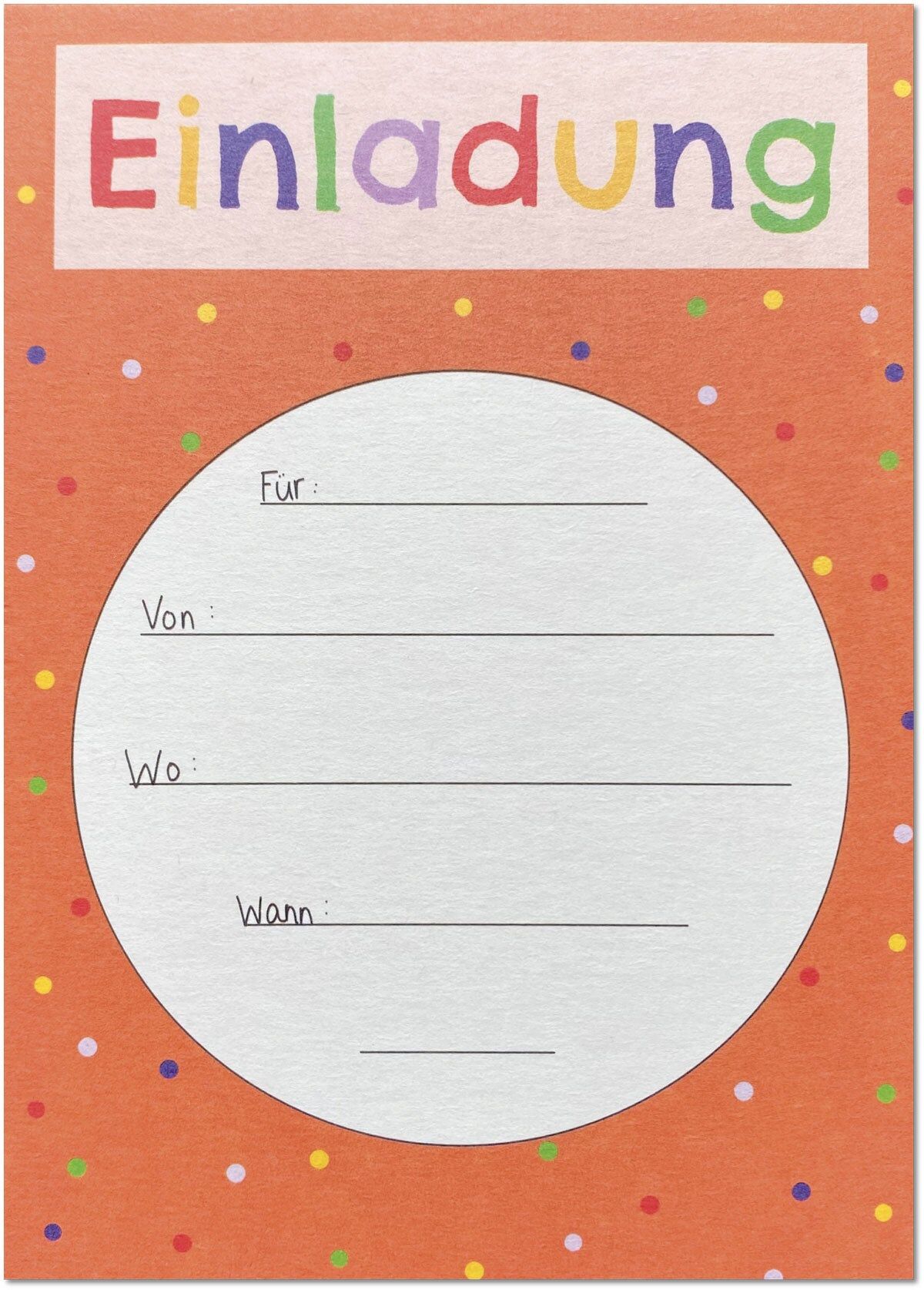 Einladung Orange