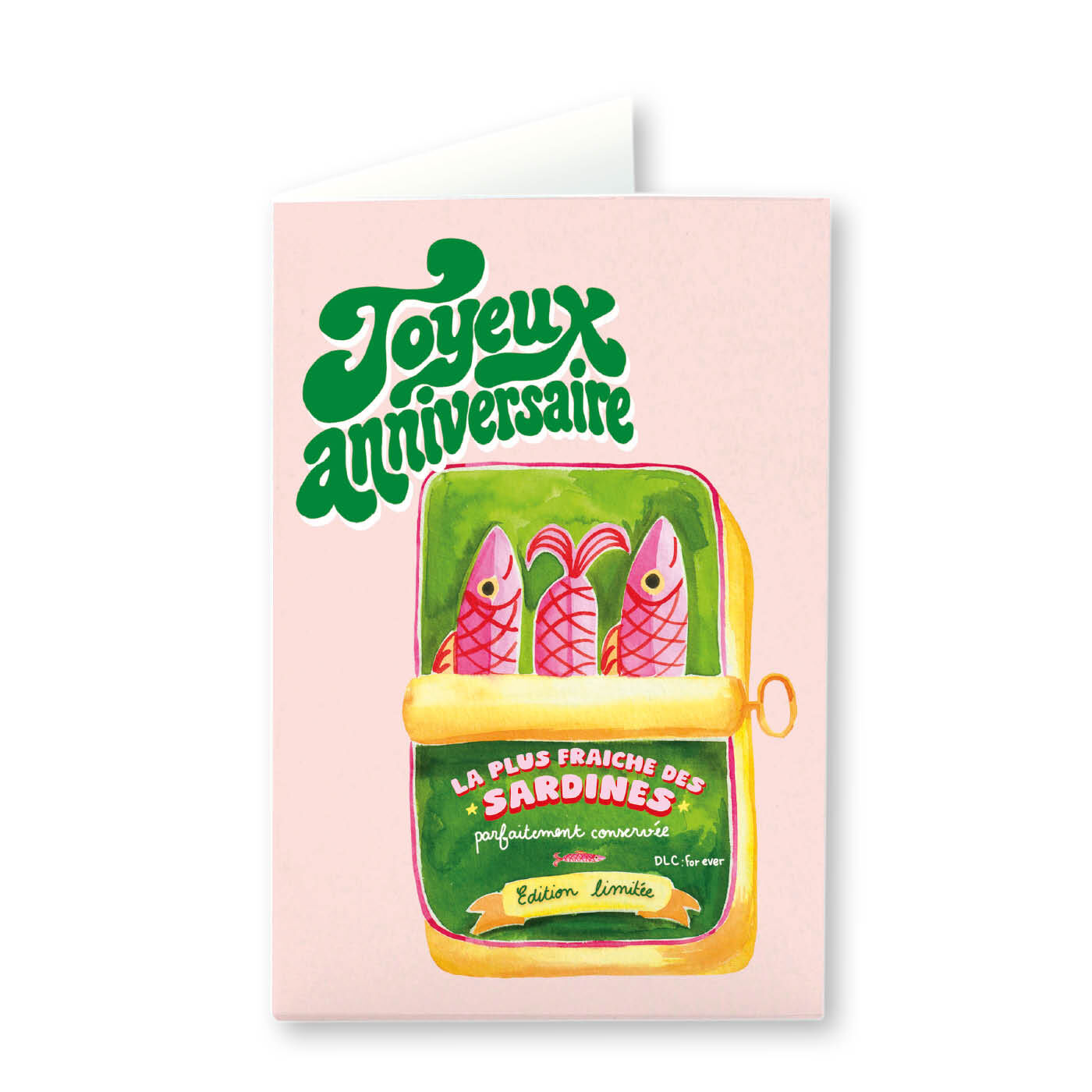 Carte d'anniversaire Sardines Quartier Libre