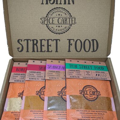 Asian Street Food | Gift Boxed Collection of Artisanal Herb & Spice Blends from Across Asia