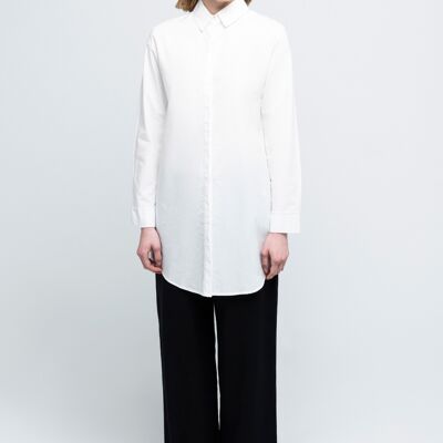 JOAN LONG BLOUSE cotton white