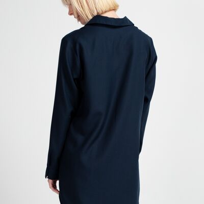 JOAN LONG BLOUSE tencel navy