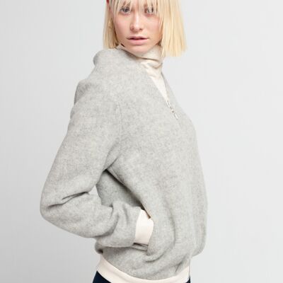 JILL BLOUSON wool dusty grey