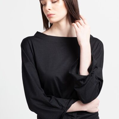 ZAHA JUMPER merino wool tencel black