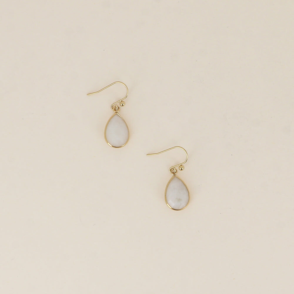 Boucles à crochet - pierre naturelle goutte