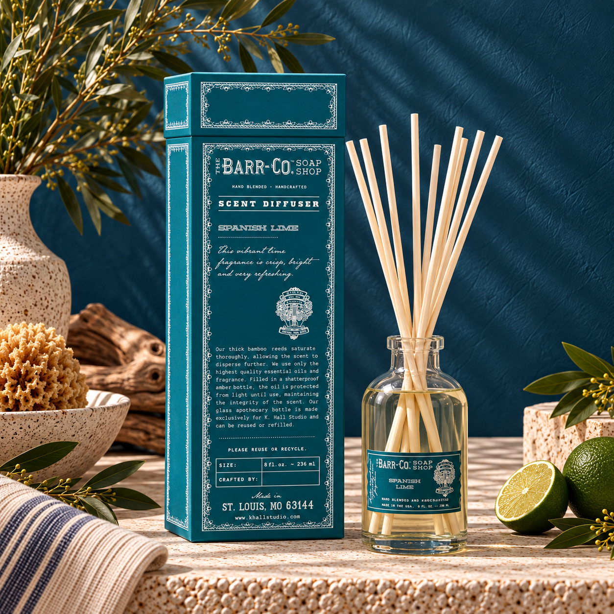 Barr-Co Spanisches Limetten-Diffusor-Set