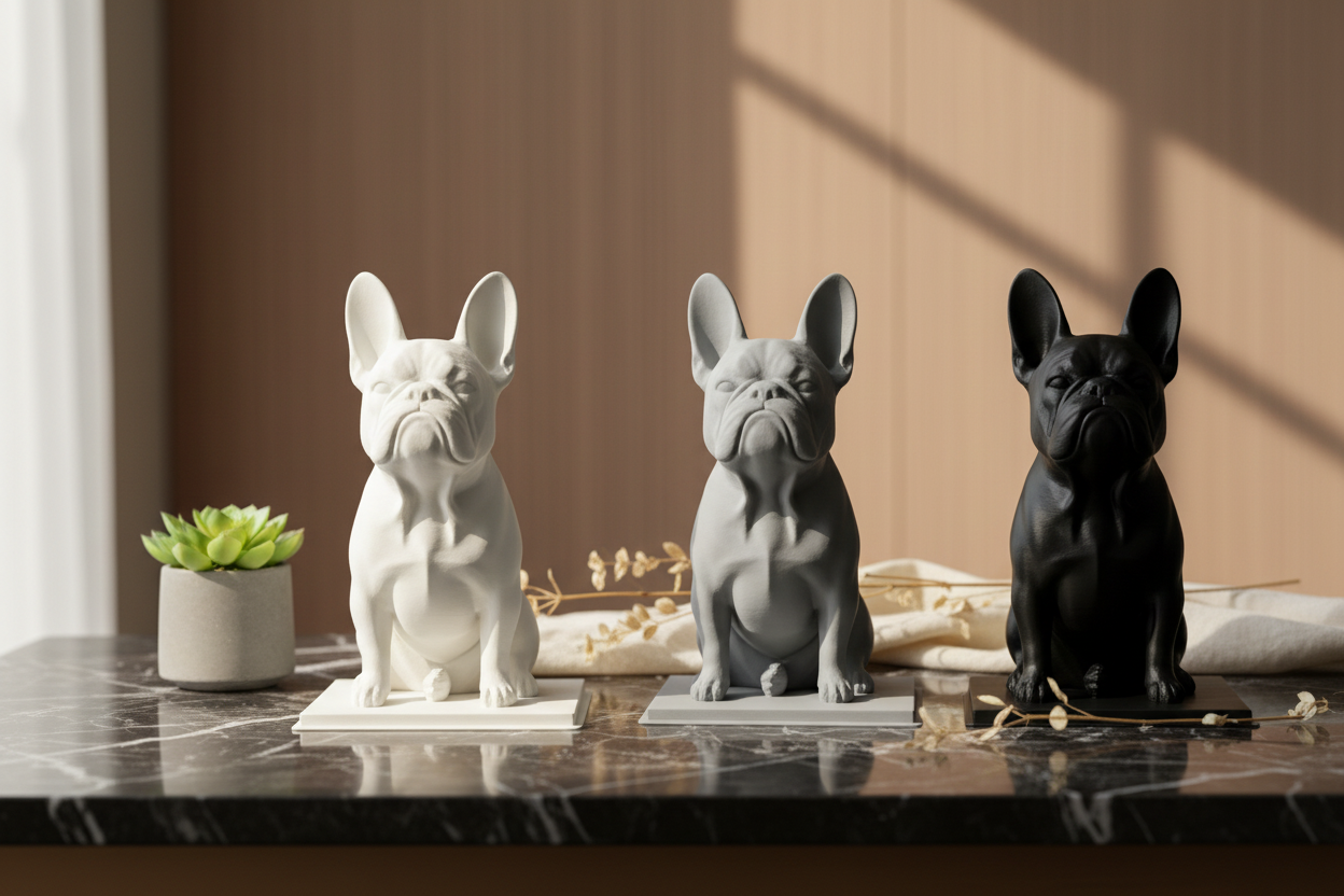 Sitting Frenchie Figurine | 3D Printed