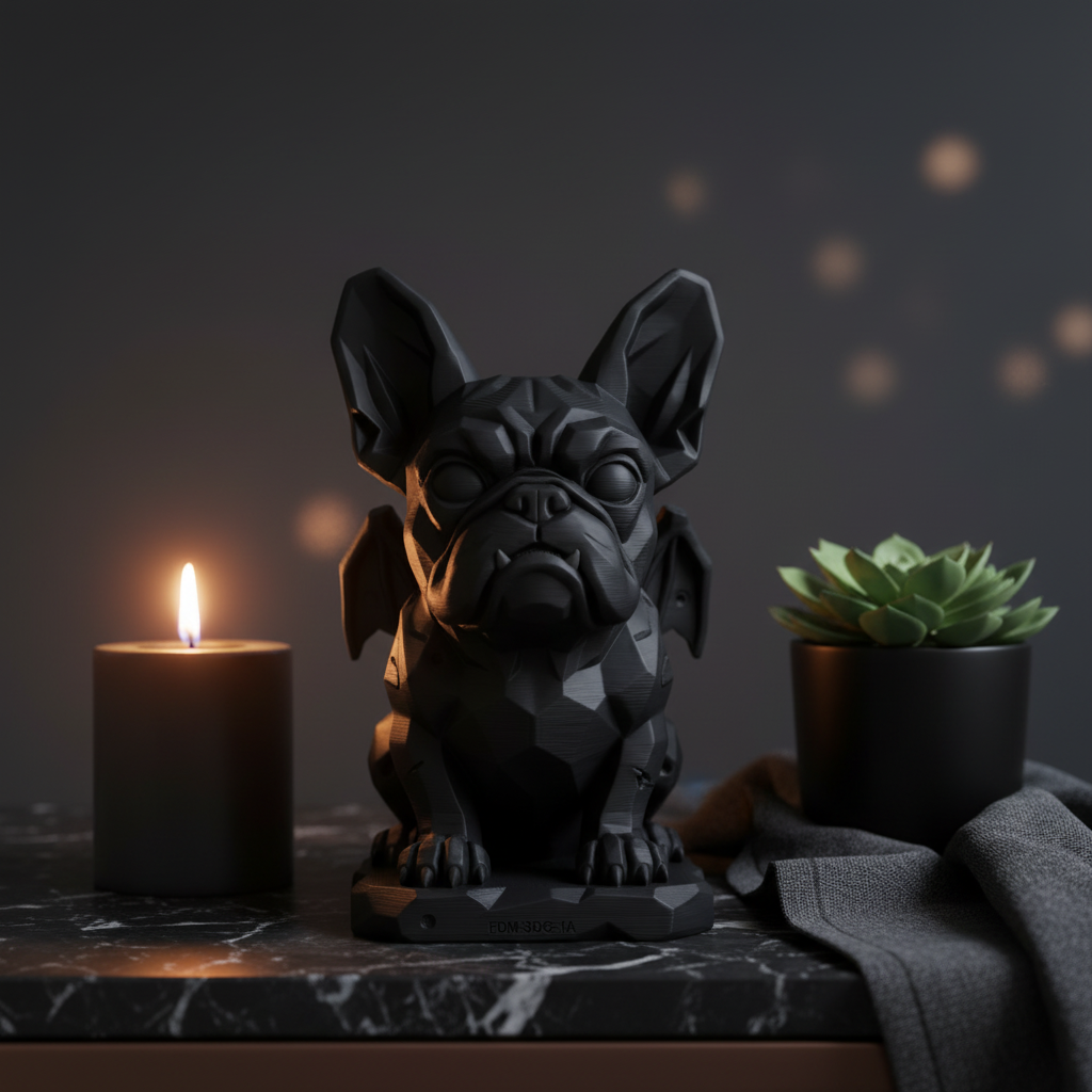 Gargoyle Frenchie Figurine | 20cm Gothic
