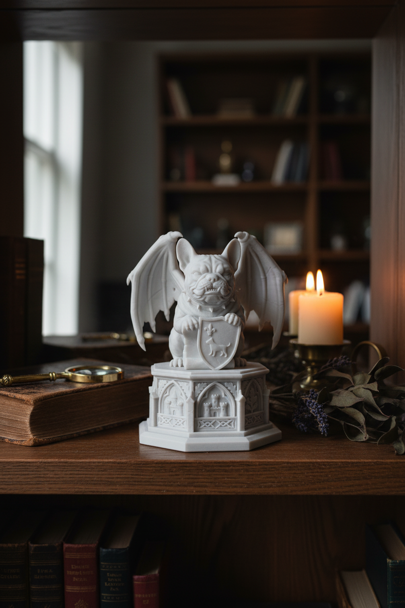 Gargoyle Frenchie Standing Figurine | 20cm