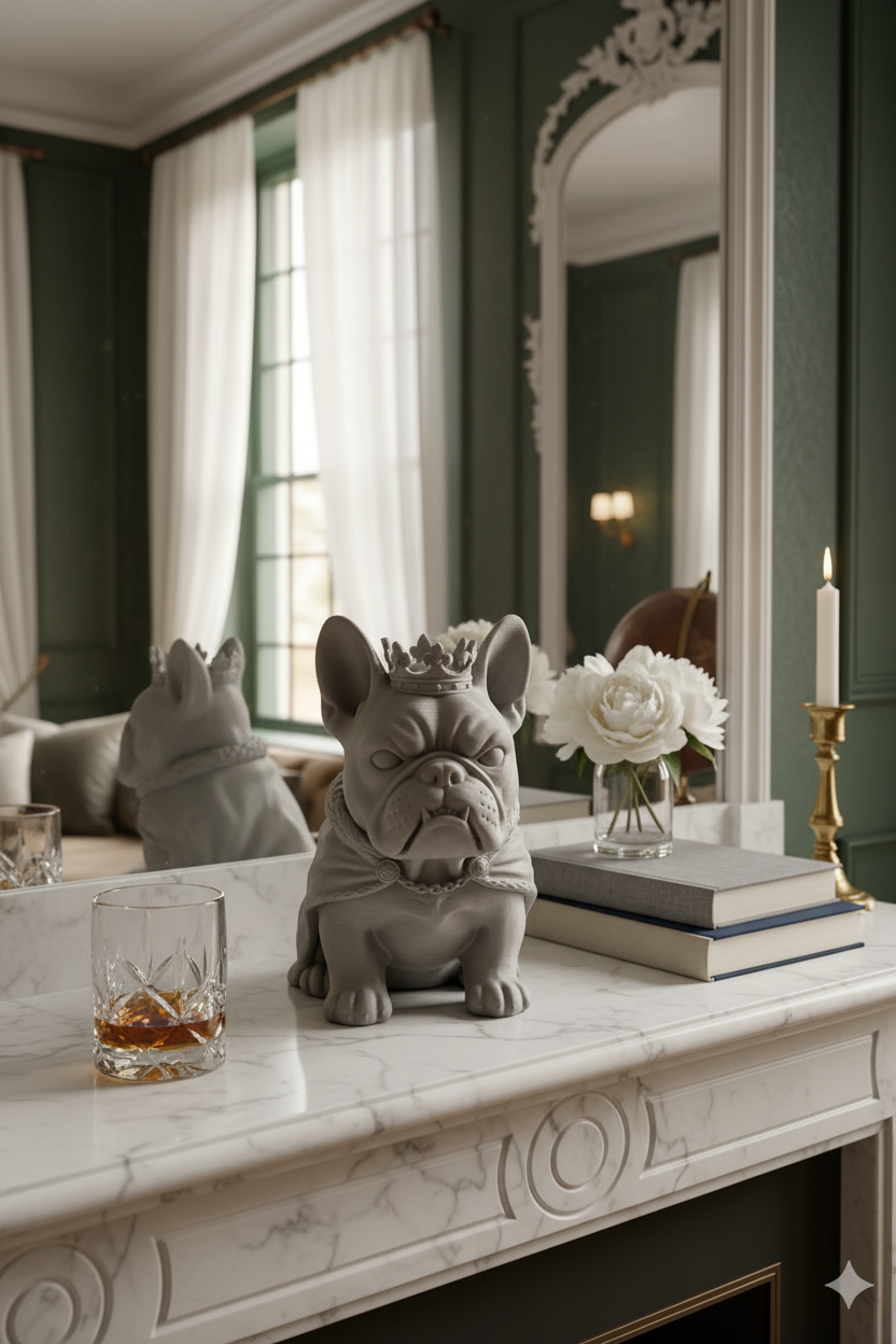 Grumpy Frenchie Figurine | 3D Printed