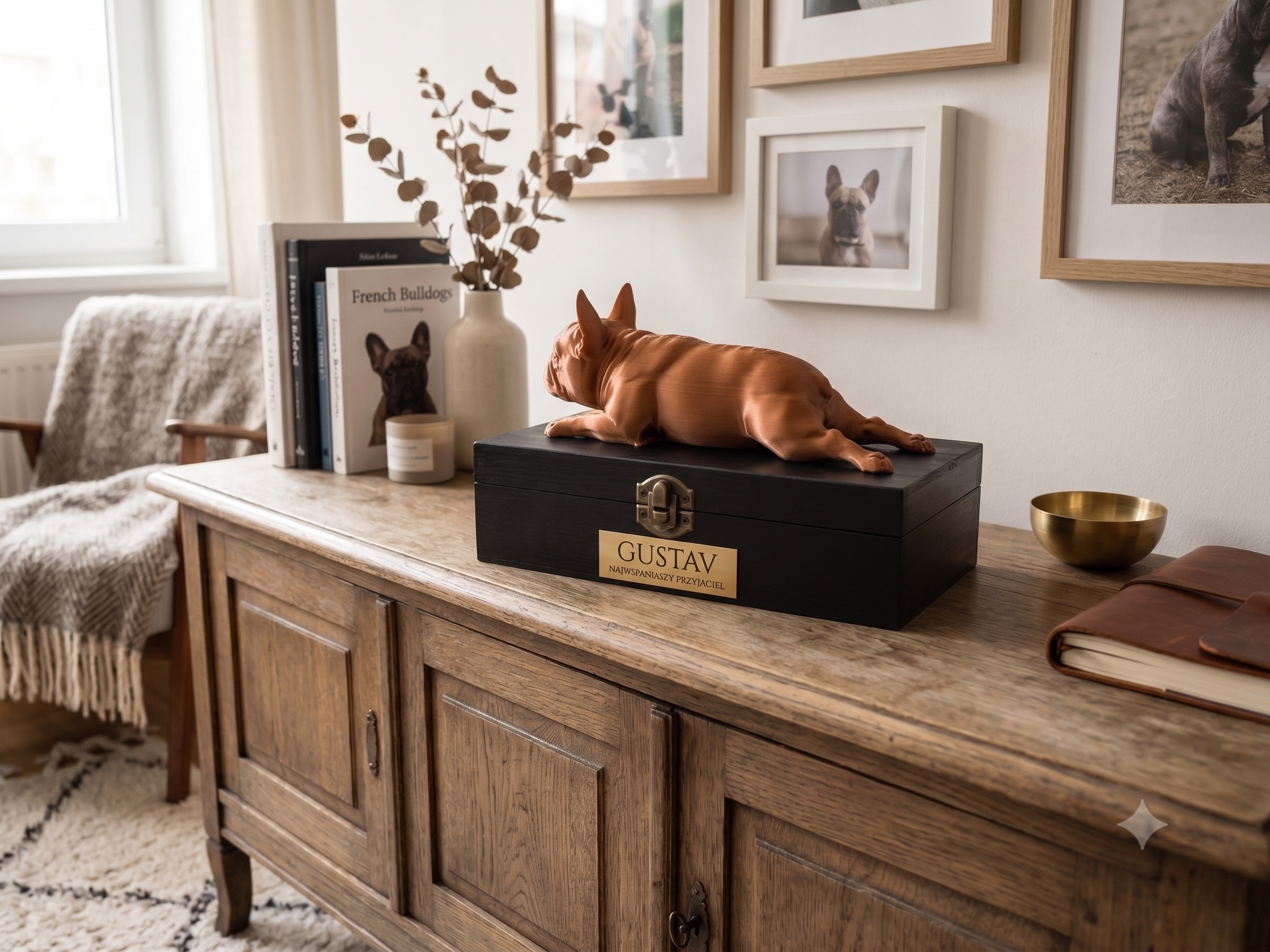 Dog Memorial Urn | Handcrafted Wooden Urn