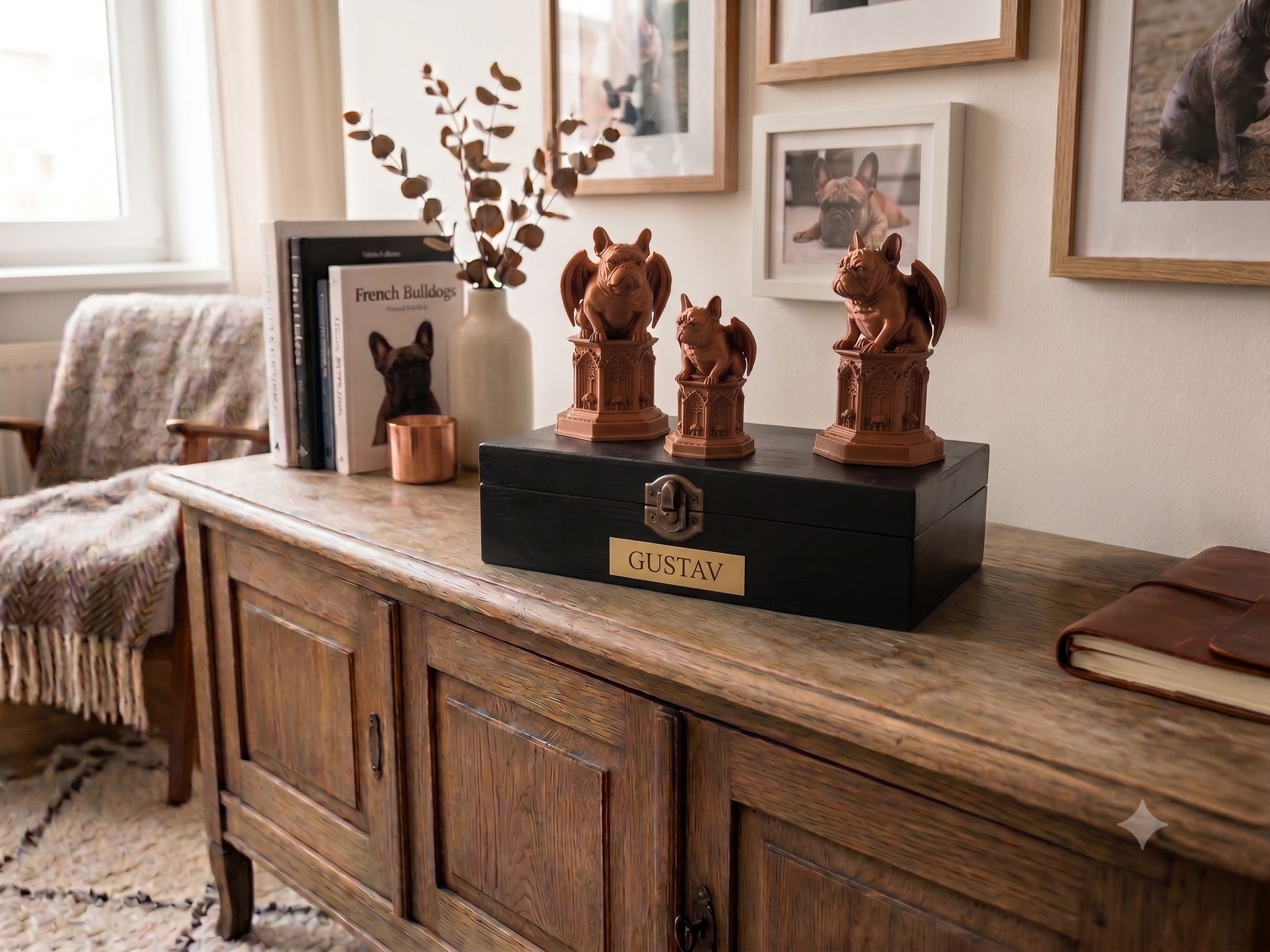 Dog Memorial Urn | Handcrafted Wooden Urn