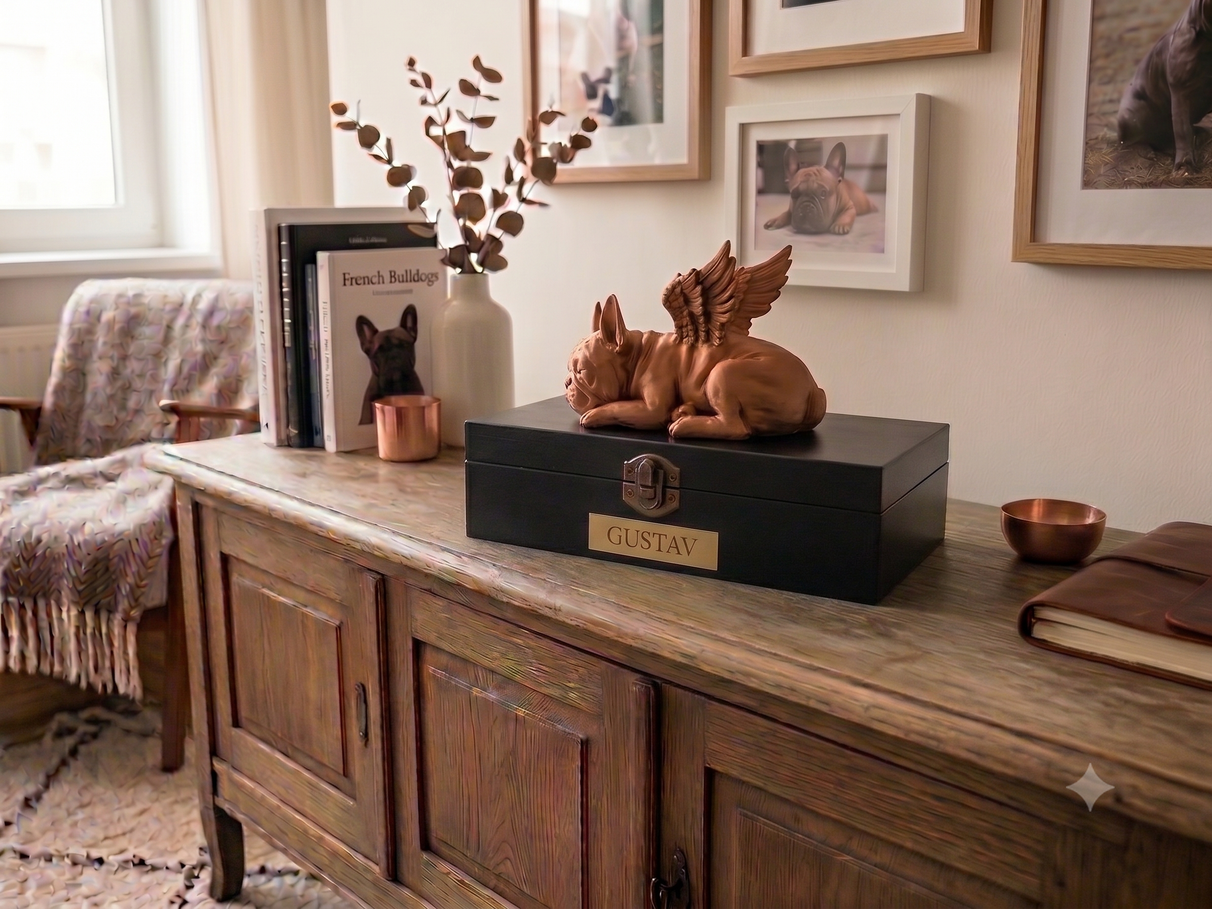 Dog Memorial Urn | Handcrafted Wooden Urn