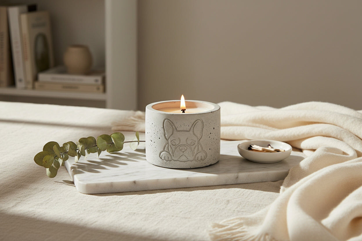 Velvet Paws Artisan Candle | French Bulldog