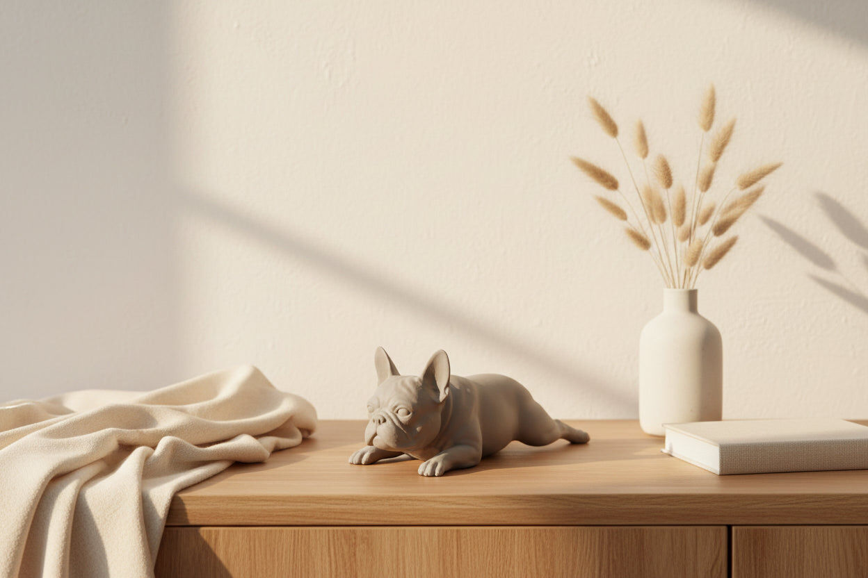 Bread Loaf Sploot Frenchie Figurine | 3D Printed