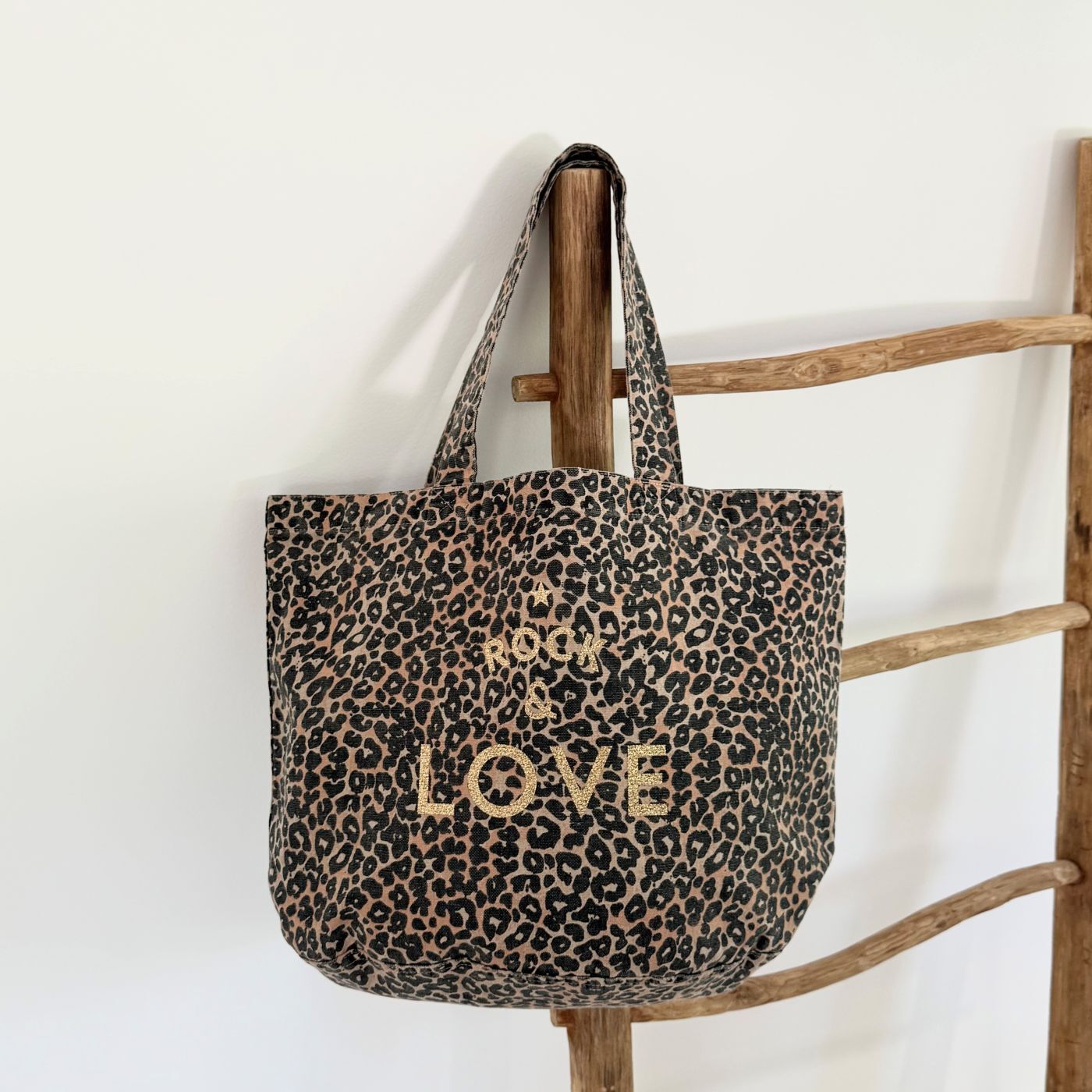 Leoparden-Tragetasche „Rock & Love“