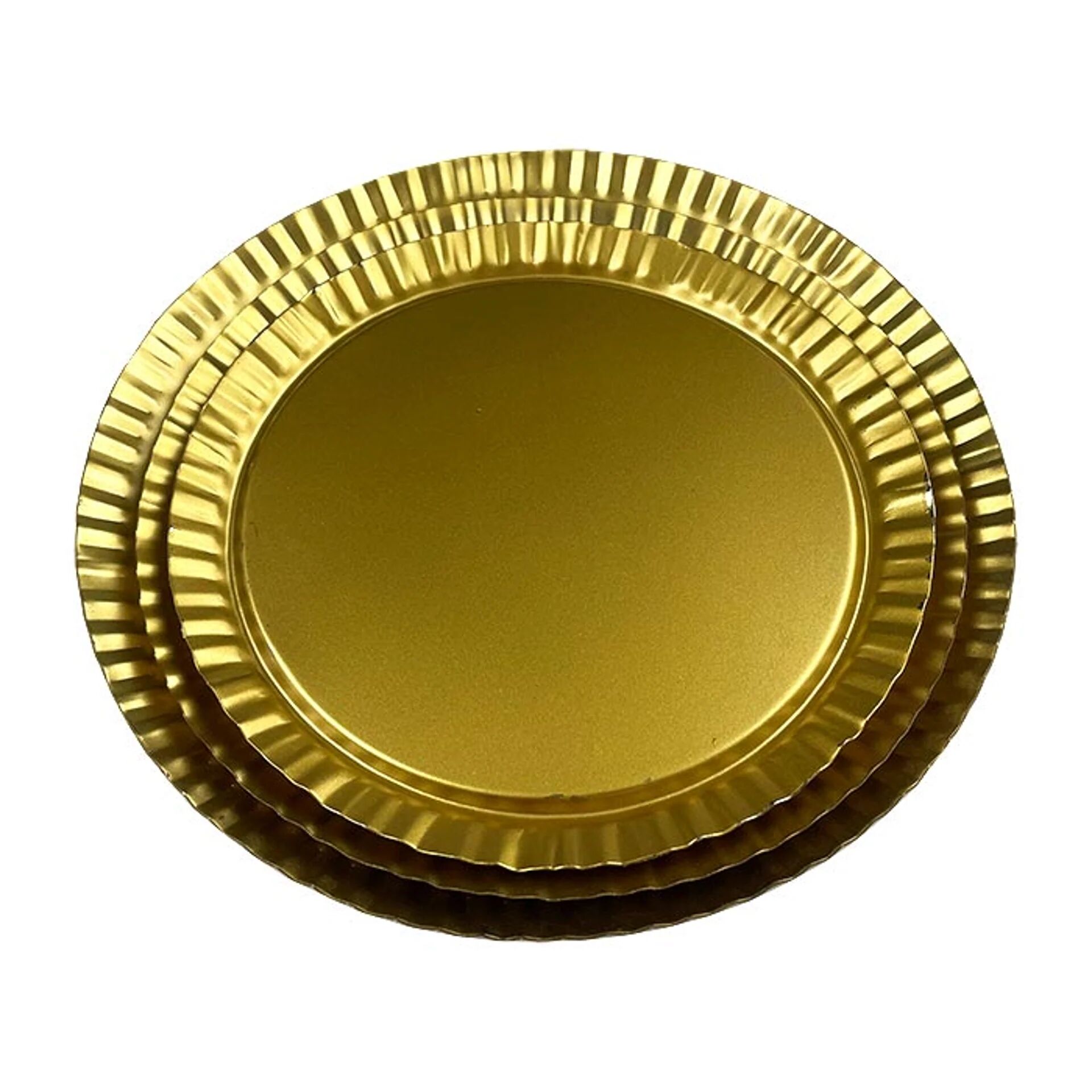 Tray set - 3-pcs - Ø 20\/18\/17cm - gold