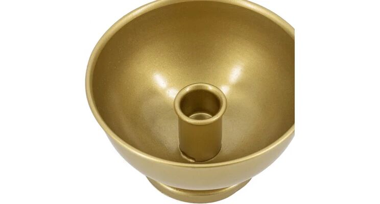 Kandelaar in kom metaal D13 H7cm goud