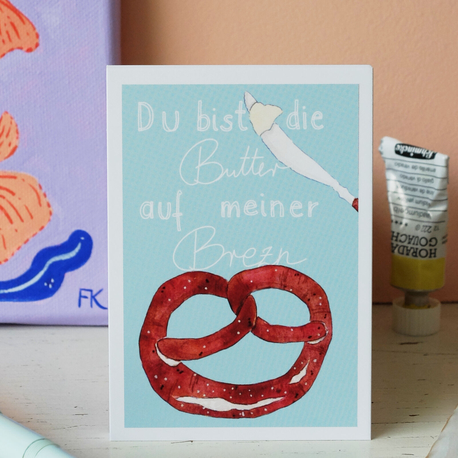 Mini postcard A7 Butter pretzel