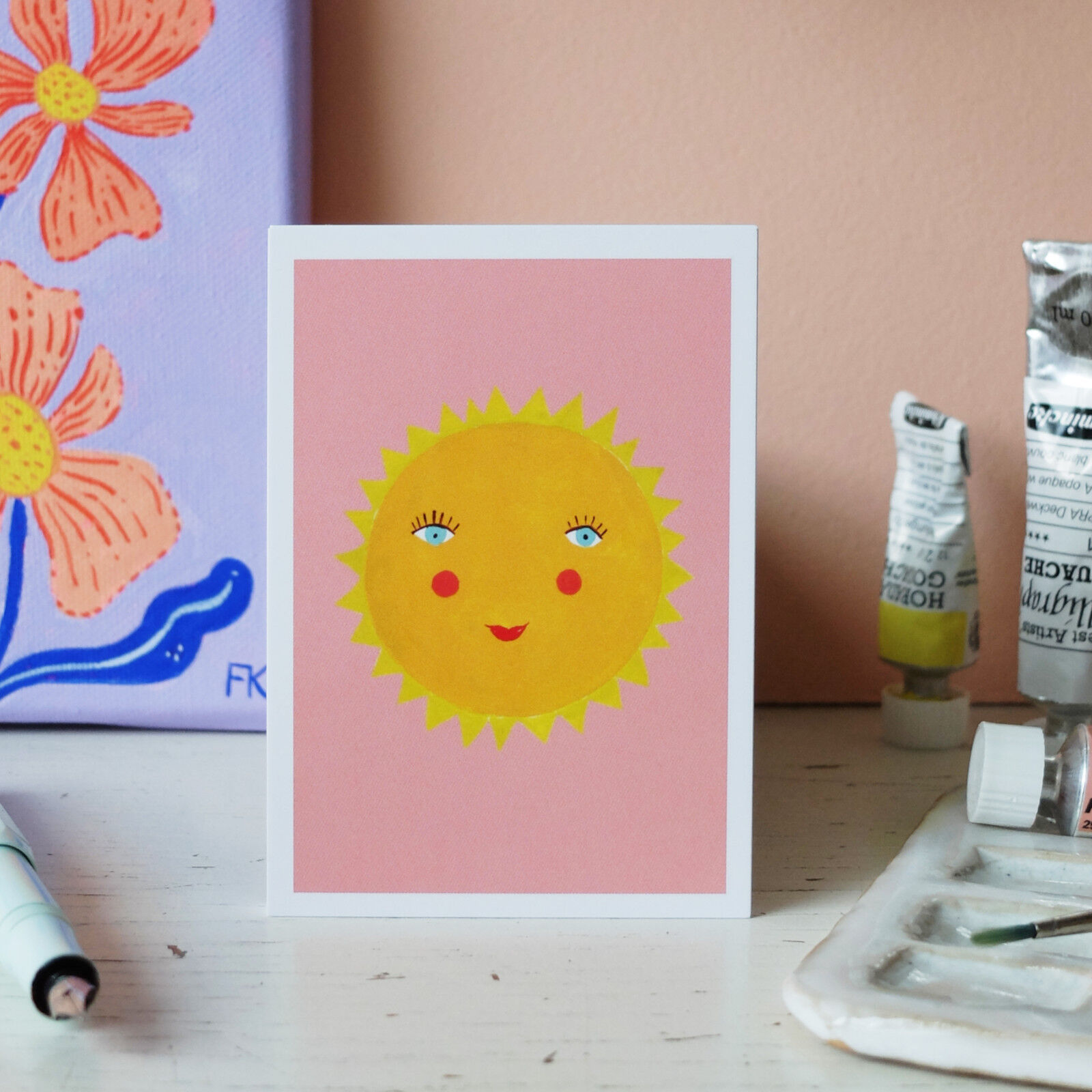 Mini postcard A7 sun