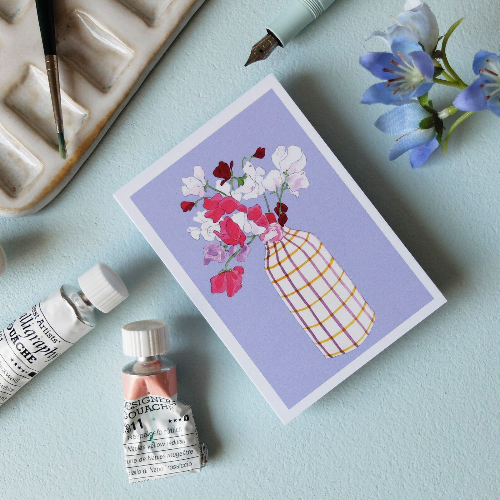 Mini postcard A7 vetch
