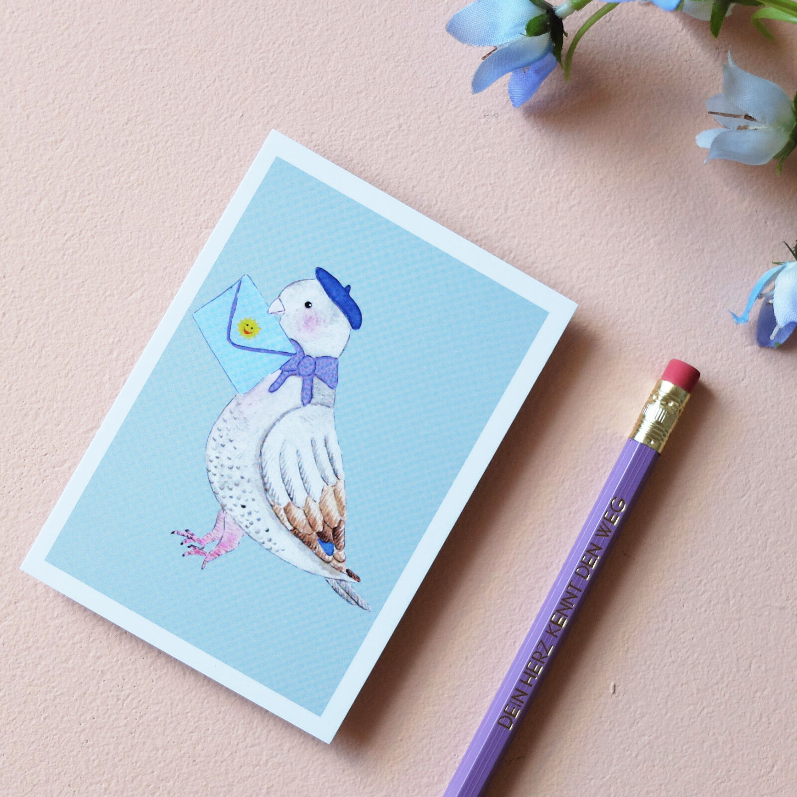 Mini postcard A7 carrier pigeon