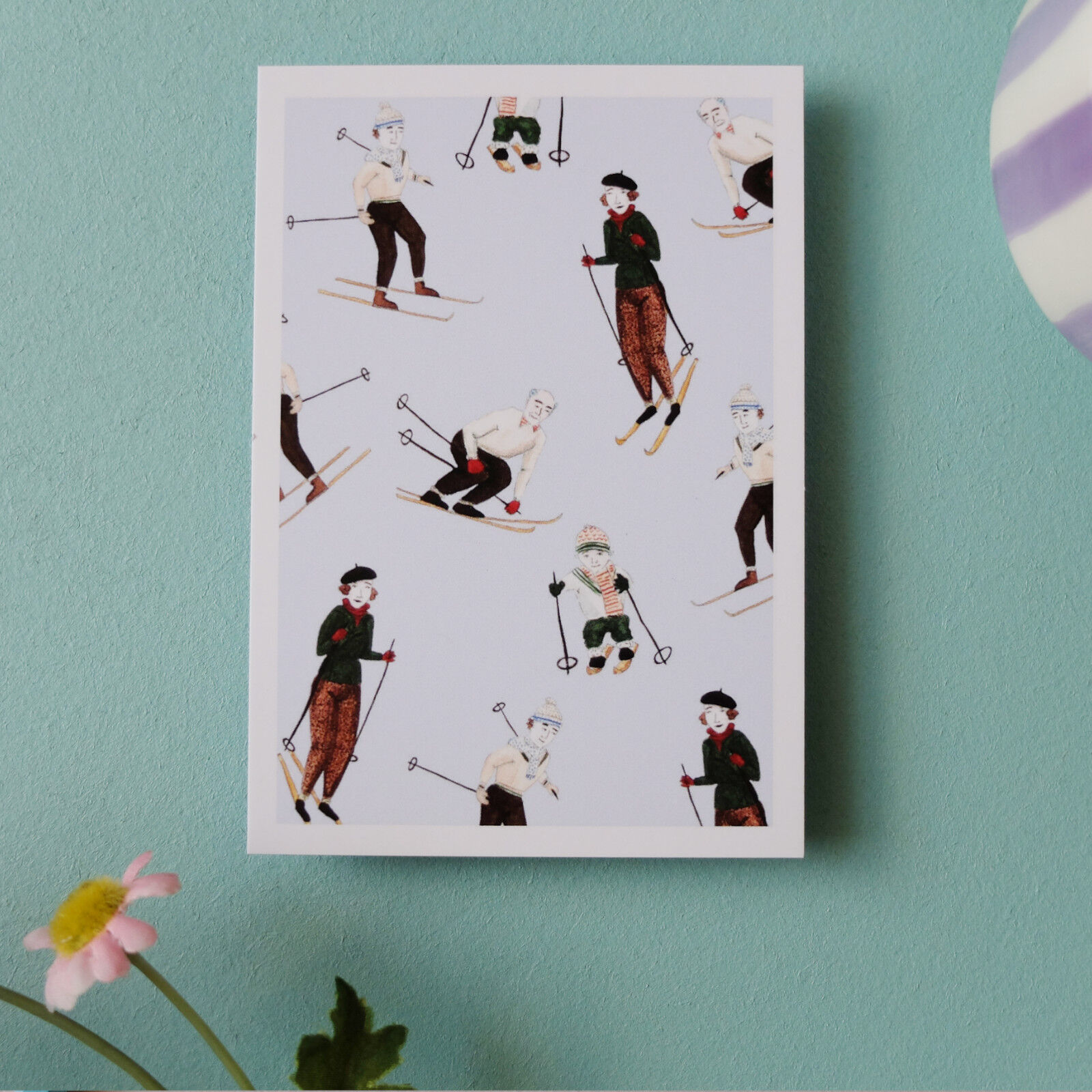 Mini postcard A7 Ski