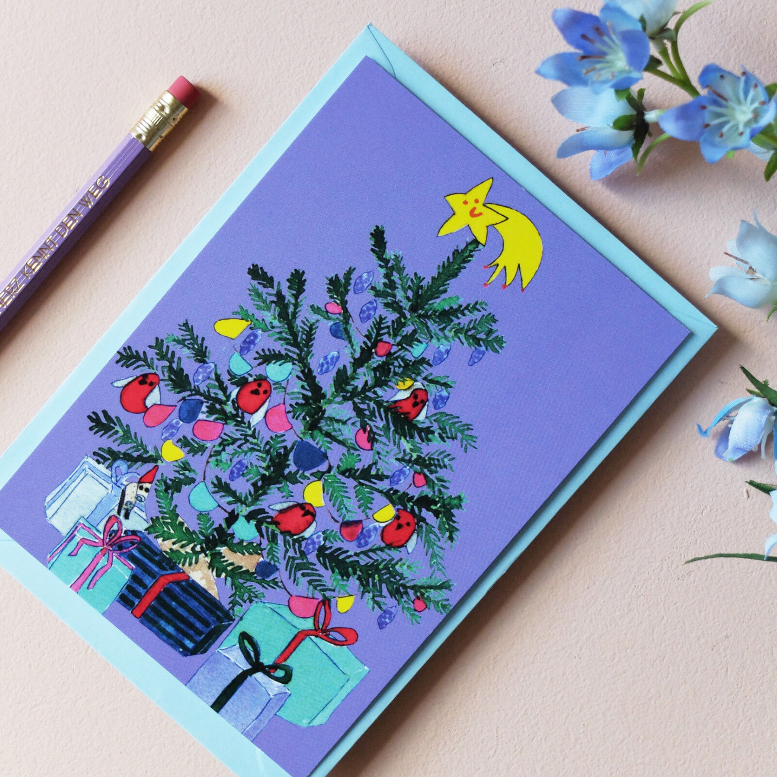 Postcard Christmas tree
