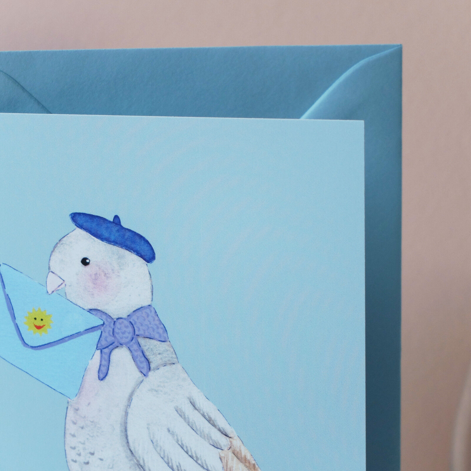 Greeting card carrier pigeon