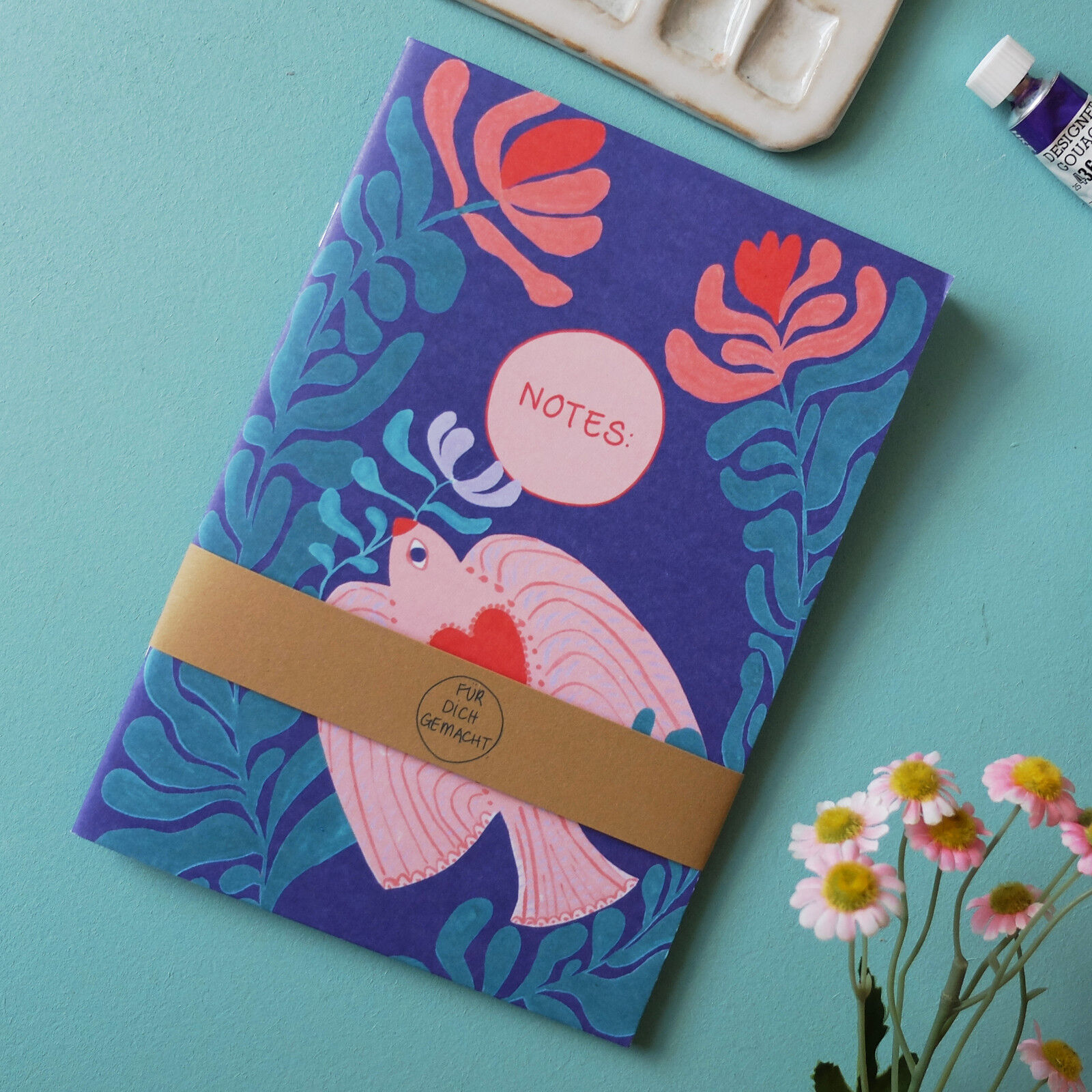 A5 notebook, bird