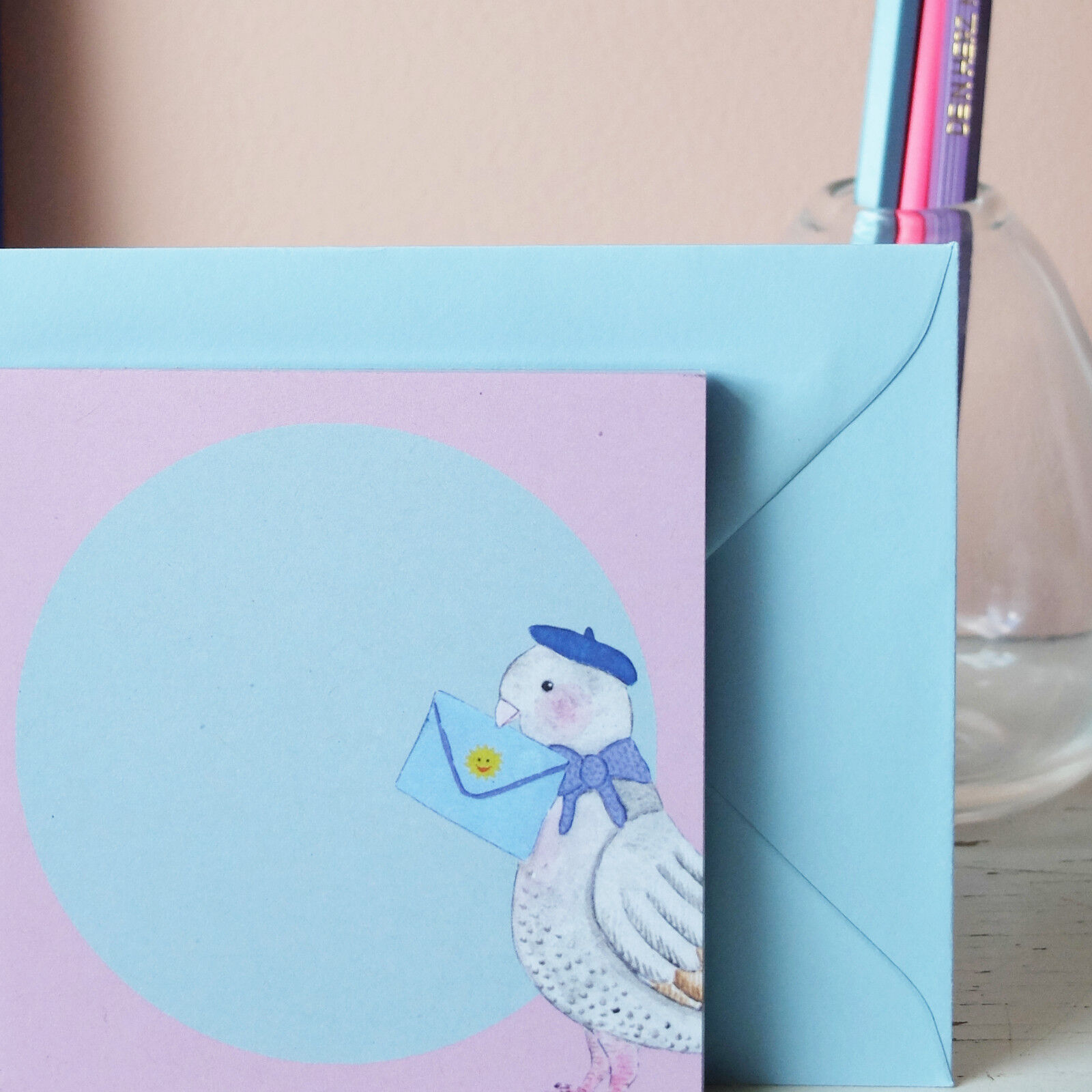 Notepad 10x10cm Carrier Pigeon