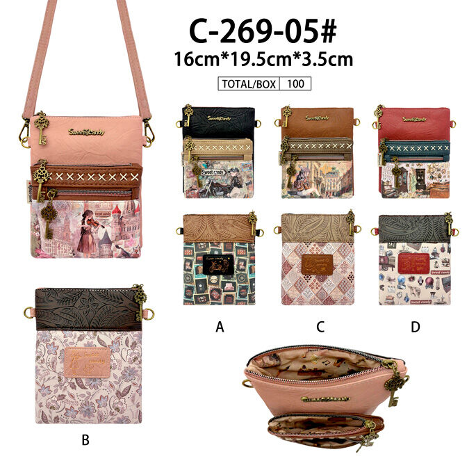 Sweet Candy Doll Shoulder Bag with 3 Pockets C269-05