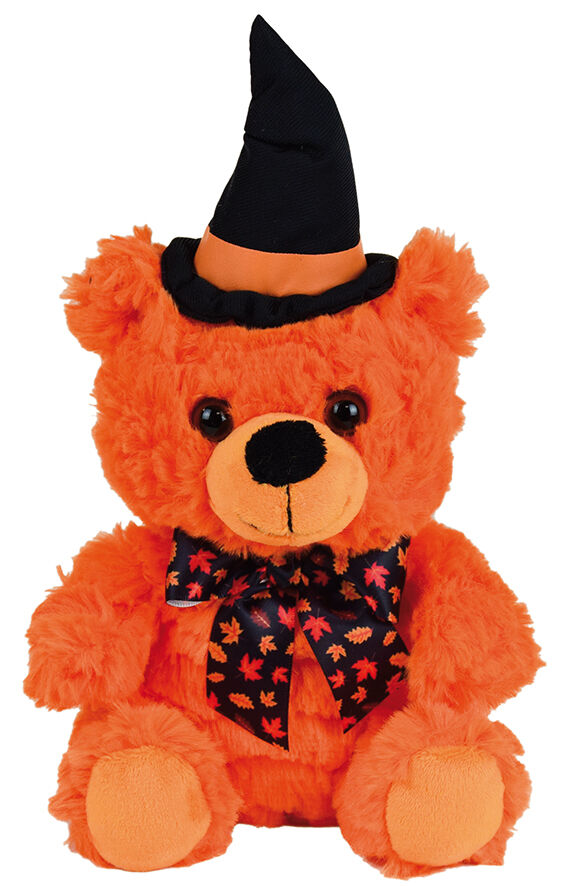 HALLOWEEN Ours avec noeud et chapeau 23 cm
