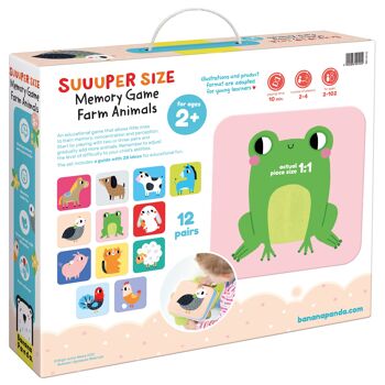 Jeu de mémoire de taille Suuuper Animaux de la ferme 2+ 5