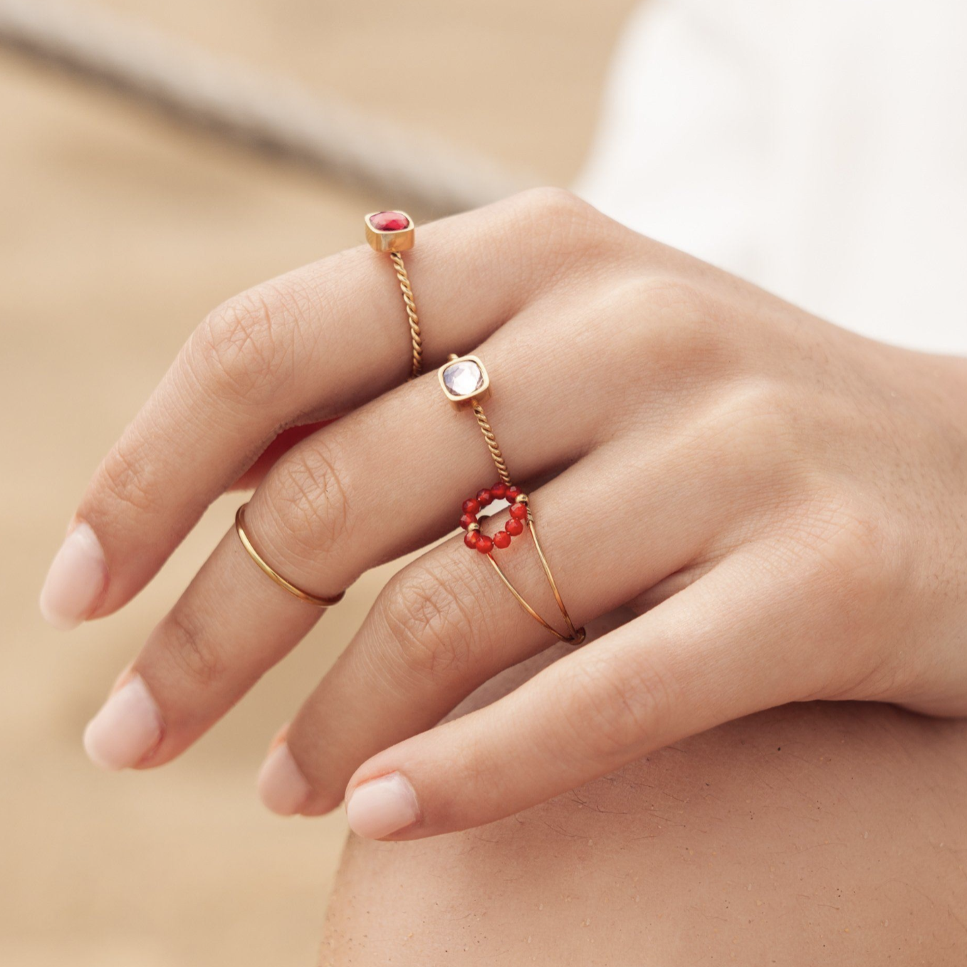 Bague Amael - cristaux 5mm