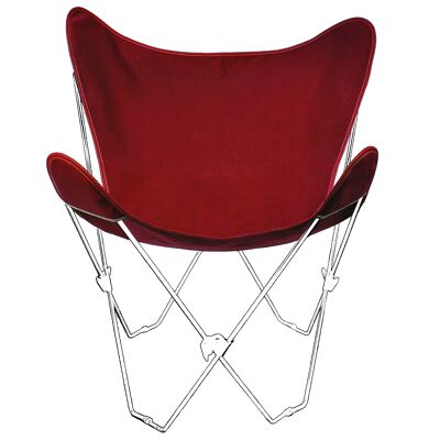 Butterfly Chair - White/Rust Red