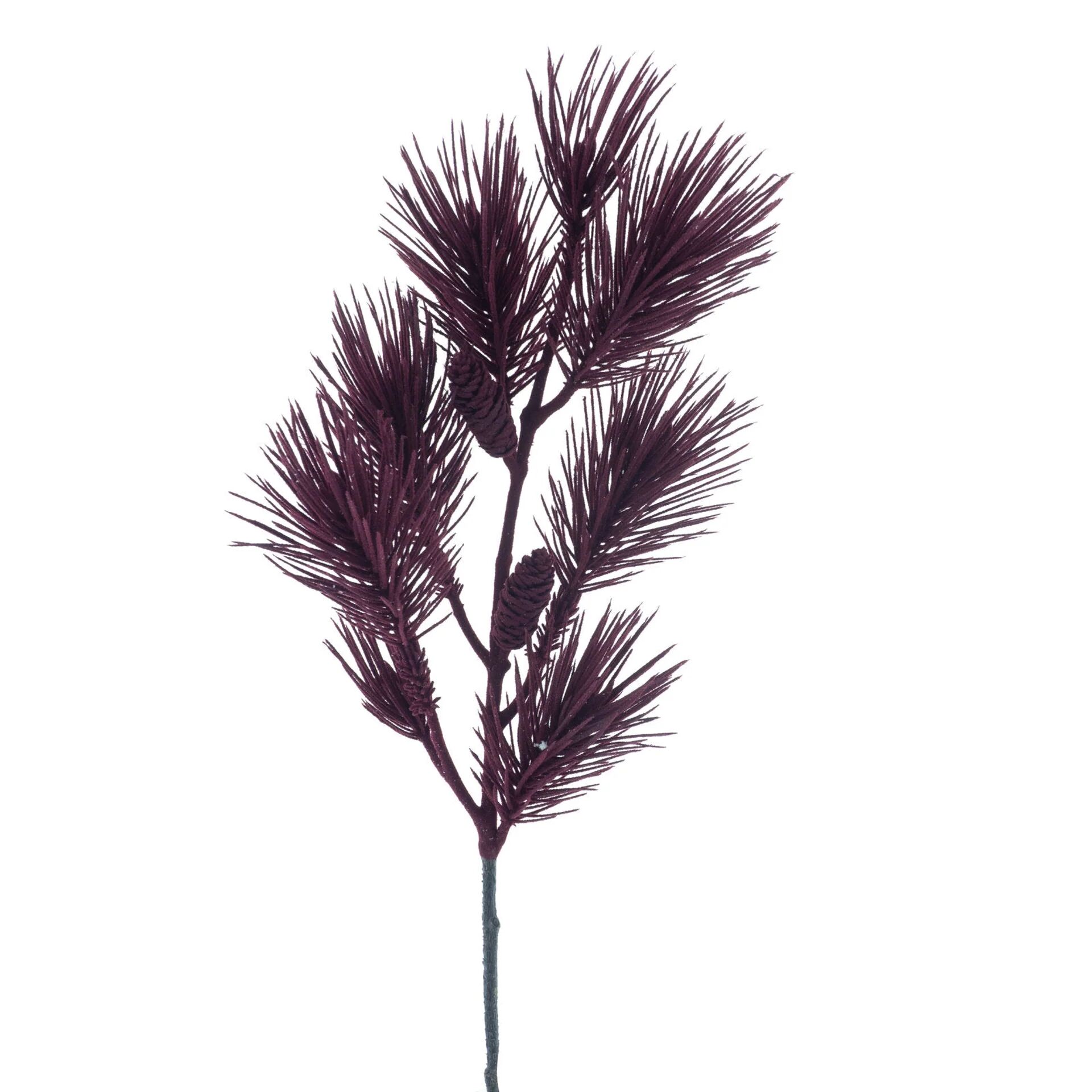 Needle pine spray Heavy burgundy 98cm
